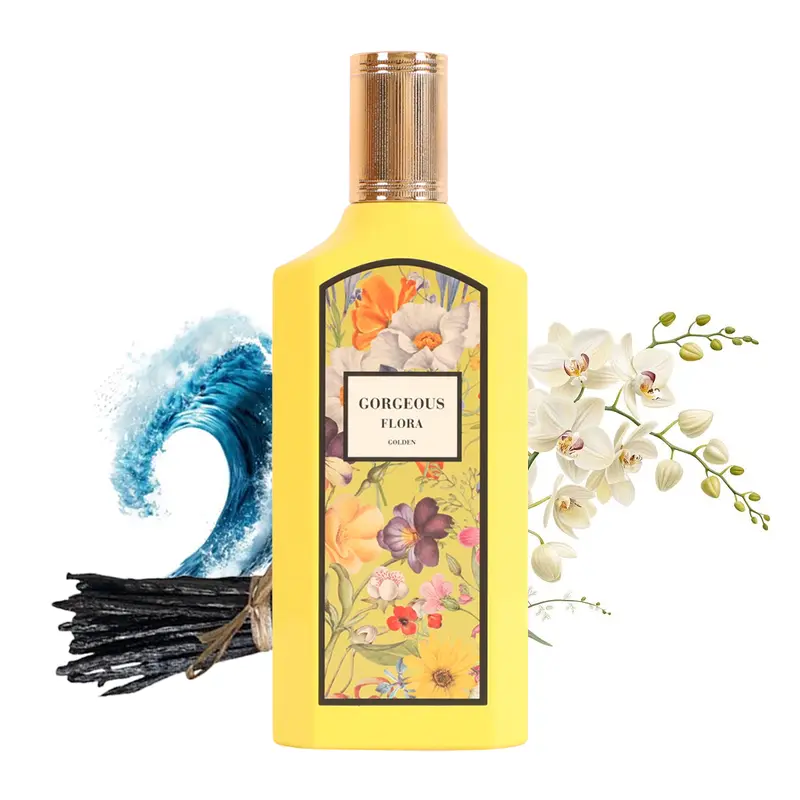 Gorgeous Flora Golden Eau De Parfum Vaporisateur Natural Spray 100Ml 3.4fl.oz. by Mys Scents