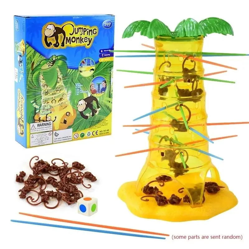 Plastic Rolling Climbing Monkeys Tabletop Game - Multiplayer Intelligence Toy for Over 3+ Kids, Parent-Child Interactive Stress Relief Classic & Novelty Toy, Observation