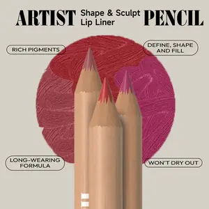 6-Count Matte Nude Lip Liner Set - Natural-Looking, Long-Lasting, Waterproof & Smudge-Proof Formula for Outlining & Filling Lips - Ideal for Everyday Makeup Routine