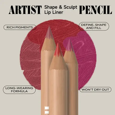 6-Count Matte Nude Lip Liner Set - Natural-Looking, Long-Lasting, Waterproof & Smudge-Proof Formula for Outlining & Filling Lips - Ideal for Everyday Makeup Routine