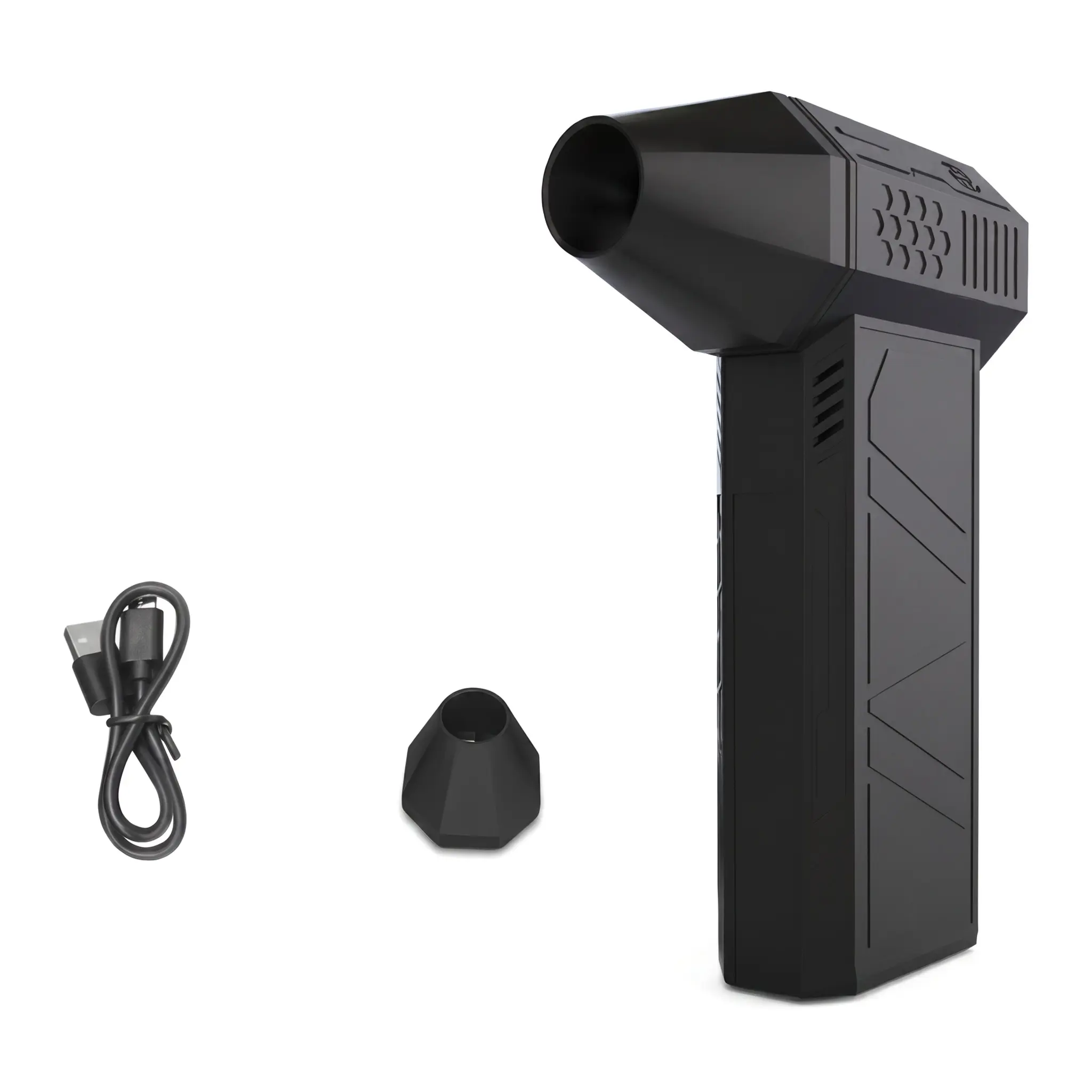 【SummerWins】Portable Mini Turbo Jet Fan, Rechargeable High Speed Brushless Motor Blower, Handheld Powerful Air Duster for Car Cleaning, Outdoor Dust Removal