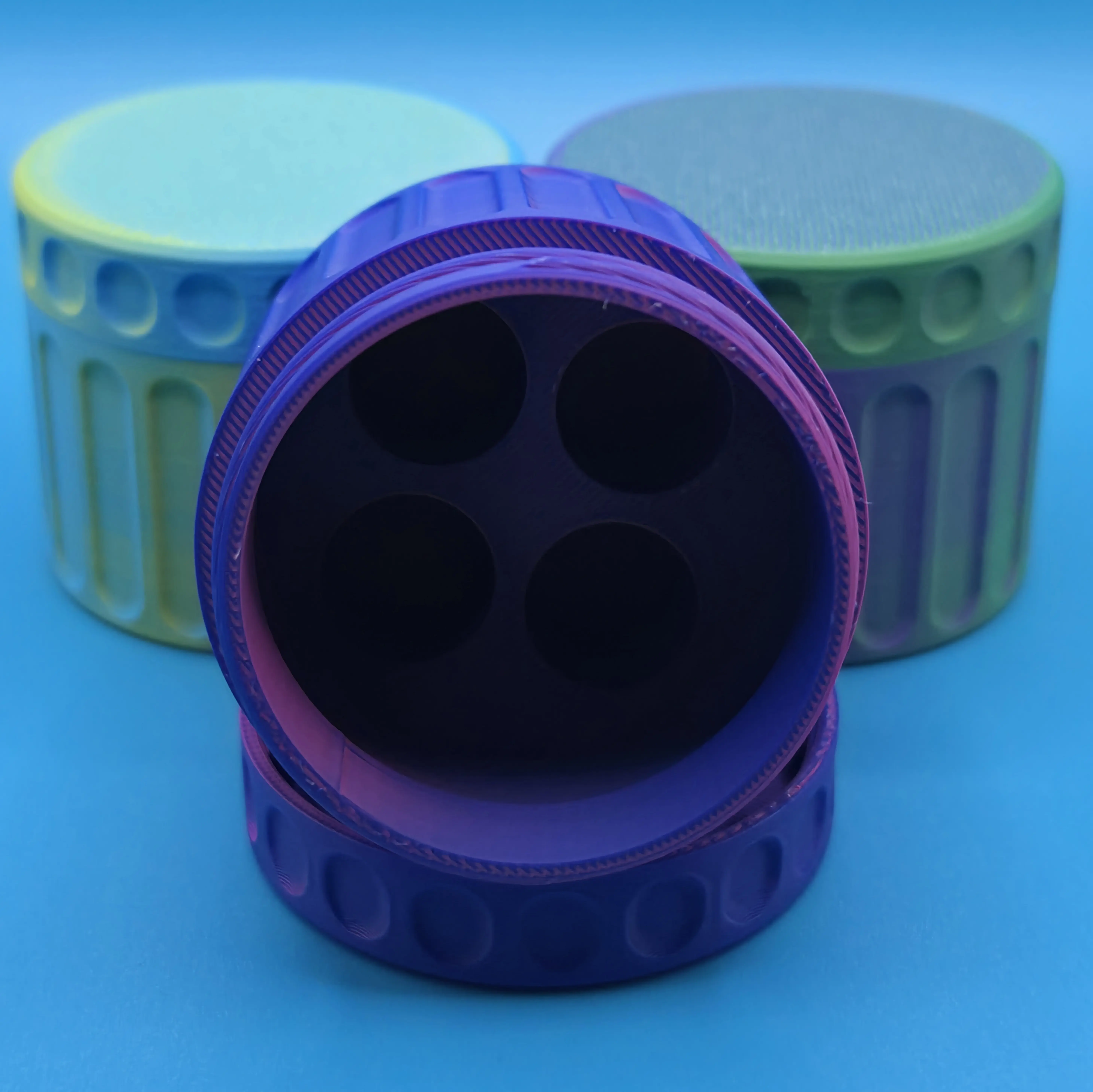 3mL Vial Storage Jar | 4 Slot Organizer | Screw-Top | Made in USA