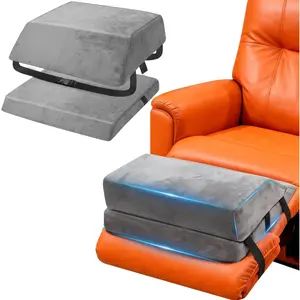 Wedge Adjustable 6inch Thick Recliner Leg Rest Foot Cushion with High Elastic Foam and Straps Multipurpose Leg Elevating Pillow for Chair Sofa Bed Couch