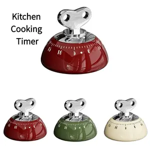 Home Kitchenware Timer  Magnetic Kitchen Timer, Refrigerator Magnetic Timing Reminder, Mechanical Wind-up Magnetic Alarm Clock (60-minute Countdown), Retro Mechanical Timer, Magnetic Type Without Battery, Suitable for Kitchen Cooking