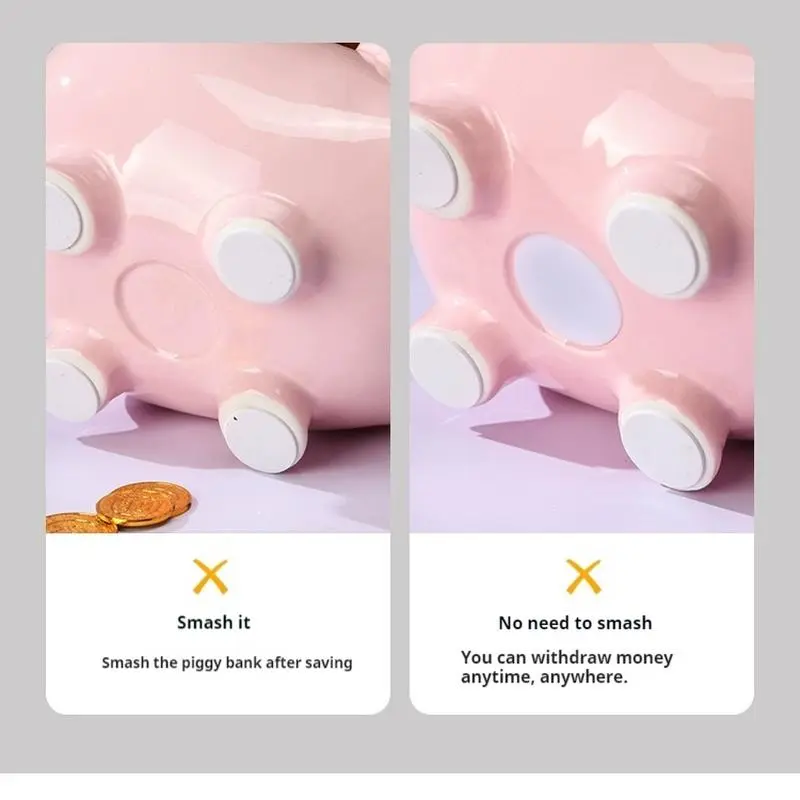 2025 New Pig Ceramic Piggy Bank Only Deposit Money Box Kids Adults Savings Jar Cute Home Decorations Children'S Financial Gifts