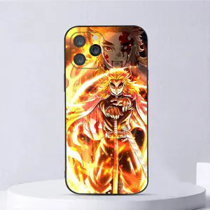 Kyojuro Rengoku Phone Case For iPhone 17 Air 16 15 14 13 12 11 Pro Max Plus  Soft Silicone Black Cover