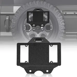 【Yzona】Front License Plate Frame Heavy-Duty Carbon Steel Bracket Holder, Direct-Fit for 2021-2026 Models, for Bronco 2/4 Doors, License Plate Mounting Bracket for Vehicles, Vehicle Exterior Accessory