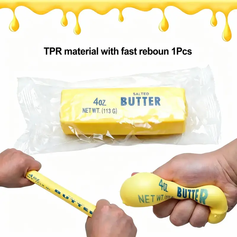 Ultra-Soft Slow-Rebound Butter Stick Squishies Toy - Fidget Stress Relief Toy with Realistic Look, Festive Gift Pick for Novelty Play, Squishies Toys, Unisex Ultra-Soft Slow-Rebound Butter Stick Squishies Toy - Fidget Stress Relief Toy with Realistic Look, Festive Gift Pick for Novelty Play, Squishies Toys, Unisex