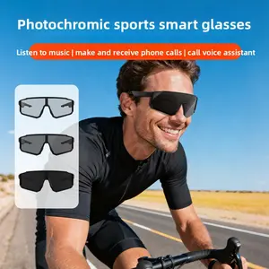 AI color-changing glasses, smart Bluetooth audio glasses, two-in-one headset, windproof goggles for cycling, outdoor sports cycling glasses