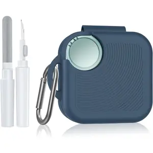 for CMF Buds 2 Plus/CMF Buds 2 / CMF Buds Pro 2 Case Cover, Anti-Scratch Shockproof Soft  Protective Case with Carabiner & Cleaner Kit Accessories Set(Dark Blue)