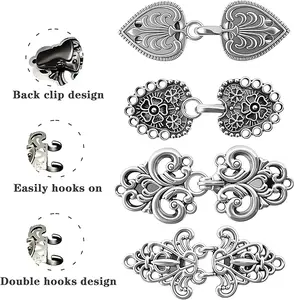 Sweater Clips – 4PCS Sweater Clips to Hold Sweater Together, Clothing & Dress Cinch Clip, Dress Tightener & Shawl Clips, Vintage Cinch Clips for Dresses, Shirt Clips for Women