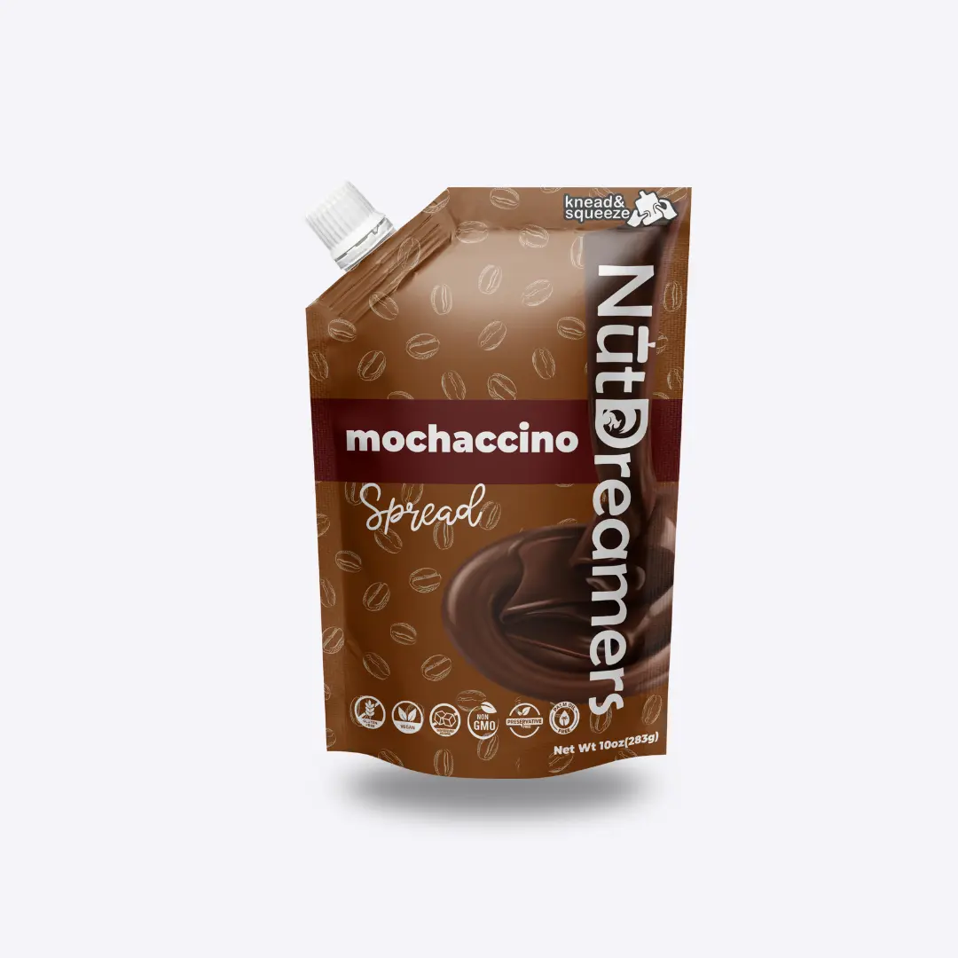 Mochaccino Nut Spread - Keto-Friendly, Gluten-Free, No Palm Oil, No Sugar Added, Natural Flavor Healthy Snacks Pantry Nut Butter, Chocolate Cocoa Coffee Pouch/Bag summerwins
