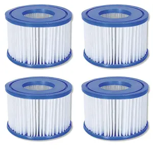 Bestway SaluSpa Hot Tub Filter Pump Type VI Replacement Cartridges (4 Pack)