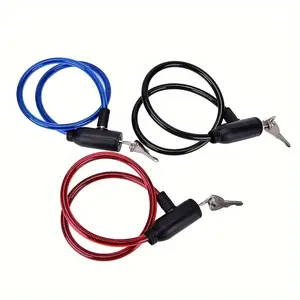 1pc Cycling 8 X 640mm Cable Anti-Theft Bike Bicycle Scooter Safety Lock with 2 Key