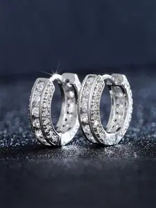 1 Pair Elegant Cubic Zirconia Stud Earrings For Men For Party Jewelry Hip Hop Accessories Dainty Fashion Jewelry