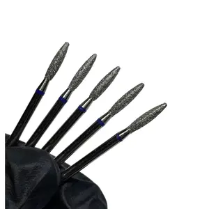 KMIZ Diamond Soft Tip Flame E-File Nail Drill Bit - Medium Grit