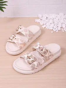 Women's Fashion Sandals, Thick Sole Rubber Retro Strappy Design, Comfortable Daily Wear, Summer All-Season Stylish Shoes, Trendy Footwear for Women