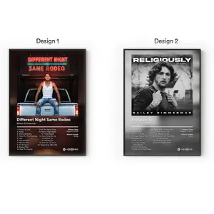 [Sale Up To 40%] [Unframe] Bailey Zimmerman Album Posters, Country Rock Music Wall Art, Rustic Western Bedroom Aesthetic Decor, Modern Album Cover Artwork, Gift for Country Fans