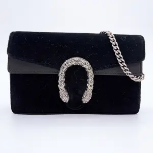 Pre-owned GUCCI Super Mini Dionysus Shoulder Bag Black