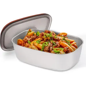 1.5L Electric Lunch Box Inner Container with Lid, Compatible 1.5L, Removable Replacement  Container, 304 Stainless Steel Tray, Dishwasher Safe