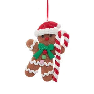 Gingerbread with Candy Cane Ornament