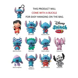 1PC Disney Officially Licensed Stitch Blind Box Keychain Mystery Figure Random Character Bag Clip Backpack Phone Pouch Accessory Collectible Gift for Valentine Day Anniversary and Birthday