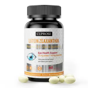 Eye Health Supplements for Macular Support, Lutein 20mg + Zeaxanthin 10mg with Bilberry, Vitamins C, E & Zinc, Macular & Vision Support for Adults & Seniors, Non-GMO, Gluten Free, 60 Softgels