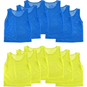 12 Pinnies Scrimmage Vests Team Practice Jersey for  Youth Teen Lightweight