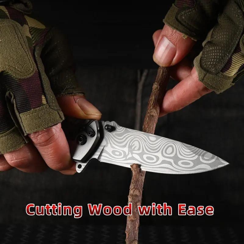 Tactical Folding Knife-One-Hand Open, Heavy-Duty Utility Tool, Outdoor Survival EDC Knife, High Hardnest Blade, The Best Gift