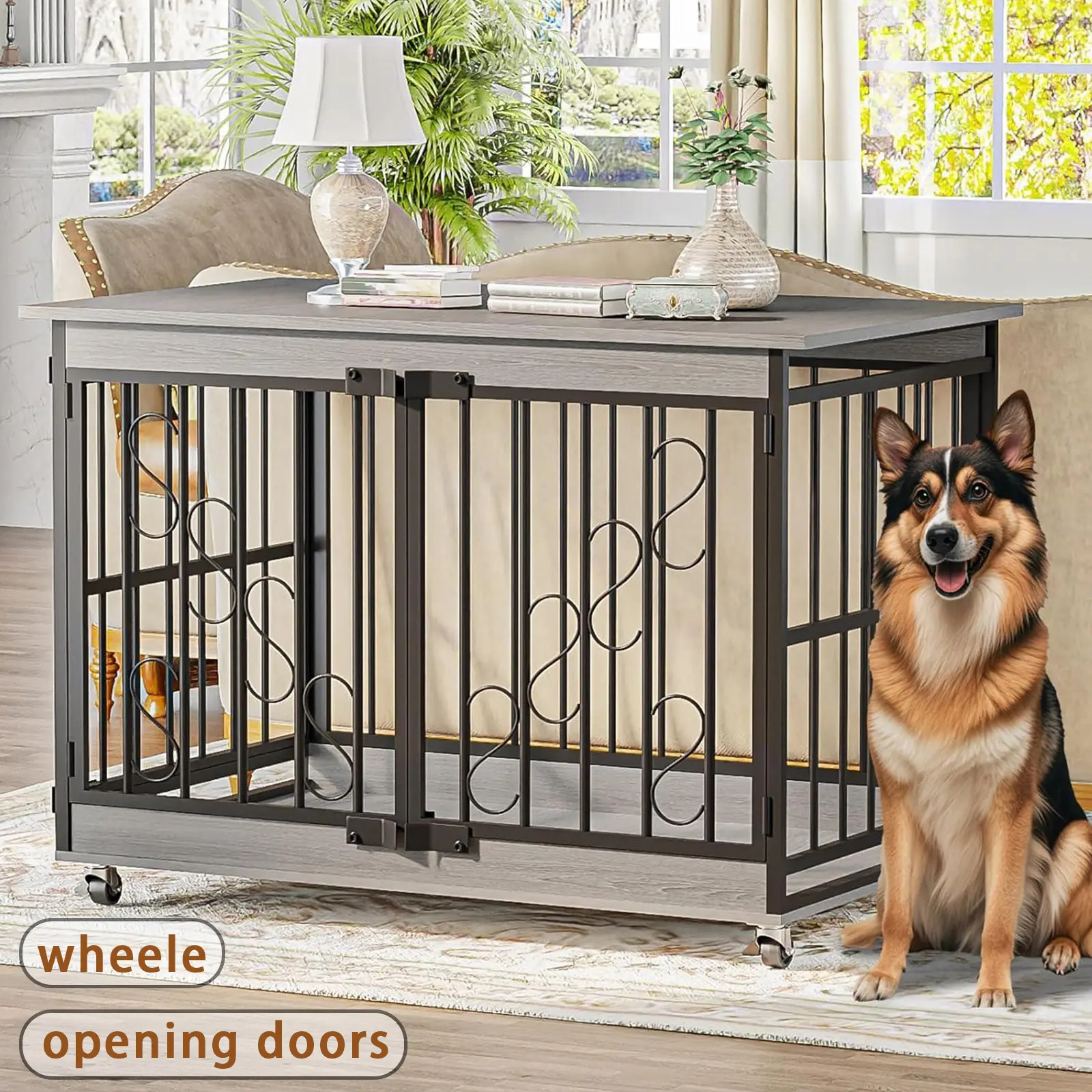 S-Modern Gray 48 Inch 47.2"W x 27.5"D x 33"H