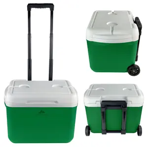 Ozark Trail 30 qt 42-Can Hard-Sided Wheeled Cooler, Blue