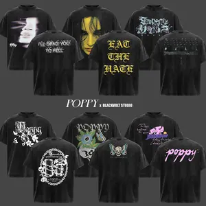 [COLLECTION] Poppy Graphic T-Shirt, Industrial Metal Rock Tee, Gothic Dark Art Band Shirt, Poppy Album Aesthetic Tee, Oversized Vintage Cotton T-Shirt, Unisex Alternative Streetwear, Gift for Metal & Rock Fans, Gift for Men & Women.