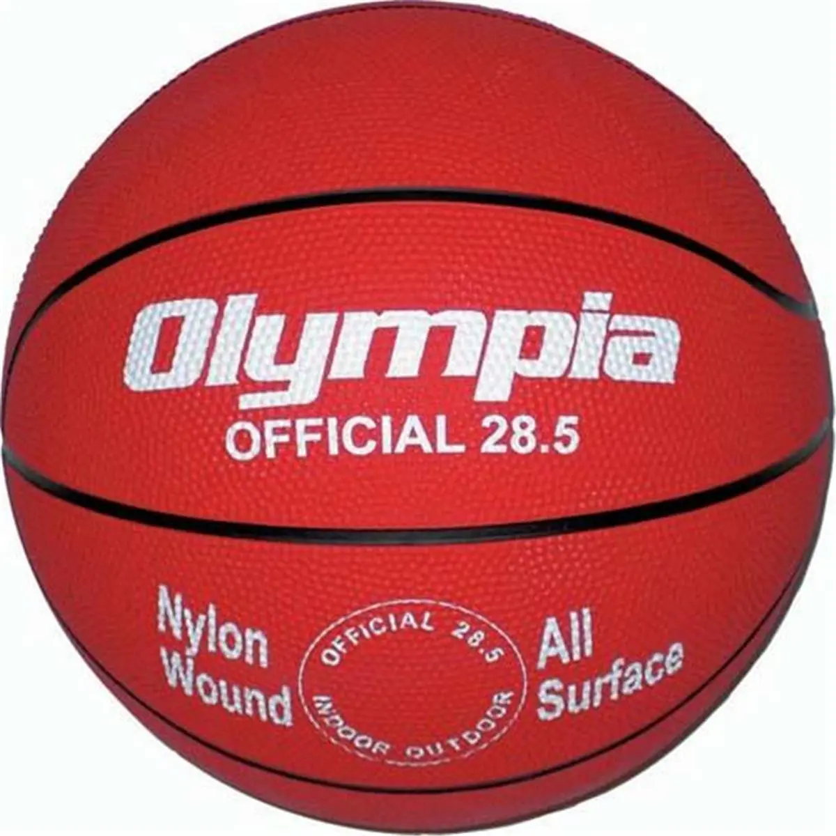 212 MAIN Pro Outdoor Rubber Sportsball - Intermediate Red Basketball, Heavy Duty