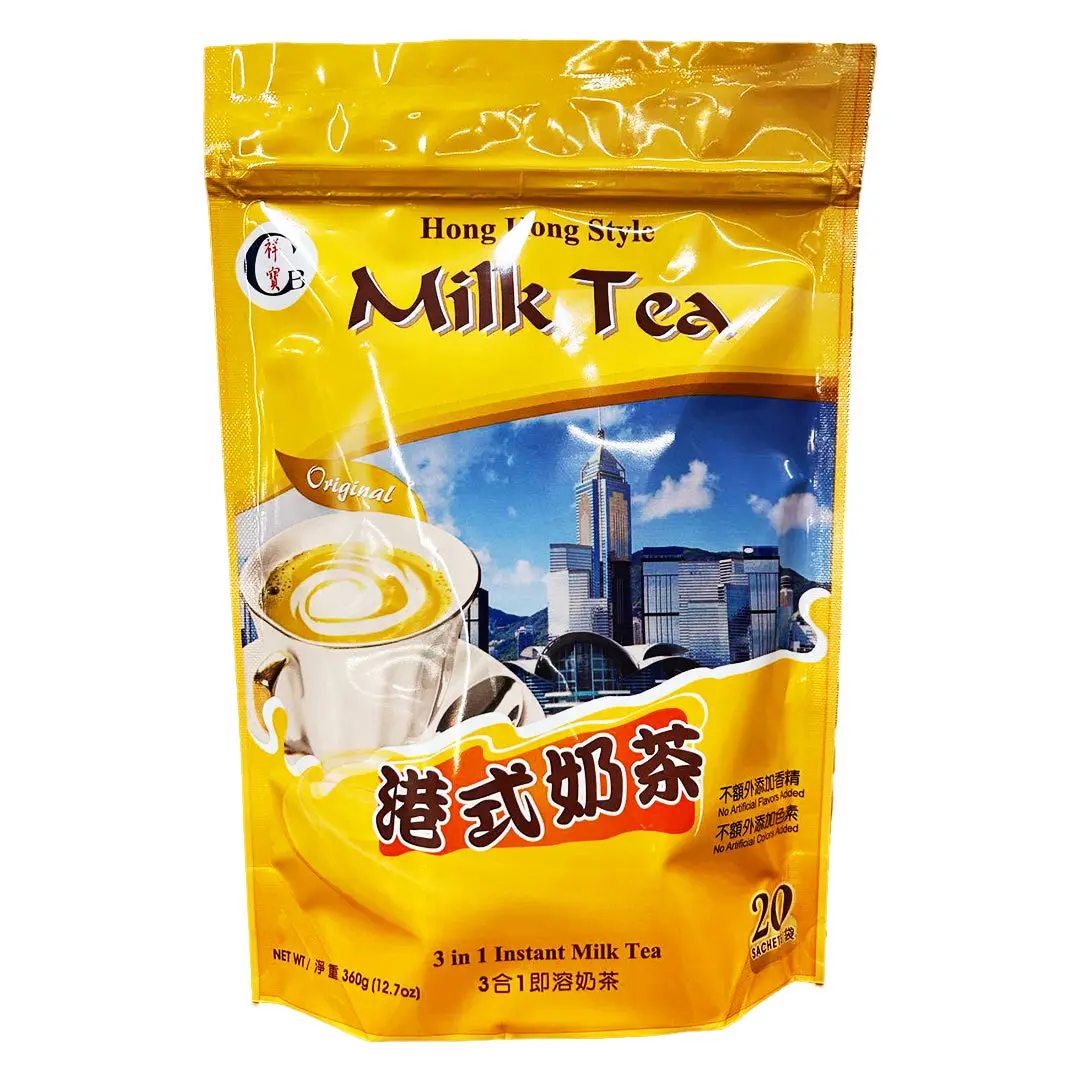 CB Traditional 3-in-1 Hong Kong Style Sugar-Infused Instant Milk Tea Powder - Convenience Dairy Beverage with Creamer, 360g Powdered Mix