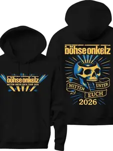 Onkelz Band Hoodie (2026 Model), German Style Pattern, Perfect Concert/festival Gift for Fans, Unisex Casual Wear