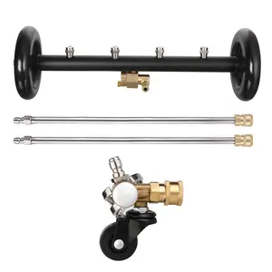 Tool Daily Dual-Function Undercarriage Cleaner with Swivel Wheel, Surface Cleaner for Pressure Washer, Underbody Car Wash Water Broom, 16 Inch, 4000 PSI