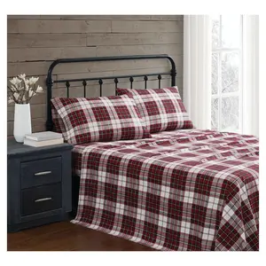 Truly Soft Holiday Plaid Twin Flannel Sheet Set
