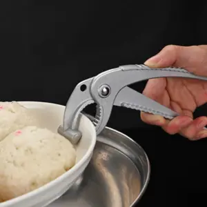 Aluminum Sand Pot Clip, Korean Style Iron Plate Bowl Roasting Tray Anti-Scald Clamp, Arc-Shaped Non-Slip Handle Kitchen Tool