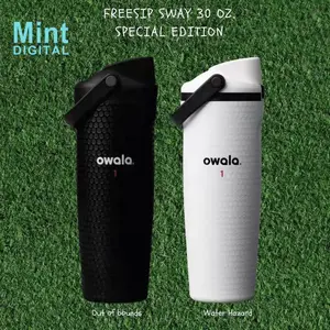 Owala Freesip Sway 30oz Water Bottle Insulated Stainless Steel Tumbler Color Drop Design Leak Proof Straw Lid Handle Outdoor Sports Travel Bottle