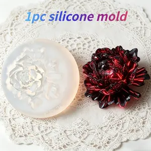 DIY Flower Candle Silicone Mold Candle Mold Suitable for Candle Making Aromatherapy Candle Special High Temperature Resistant Constant Shape Easy Demolding Texture Clear Birthday Festival Ideal Gift Creative Mold