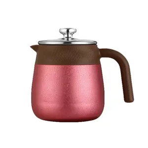 2026 New Insulated Brewing Teapot with Titanium Alloy Cover Premium Luxury Tea Water Separation Large Capacity Teapot for Home Travel Office Use