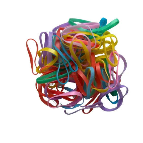 Girls' Disposable Nylon Hair Bands - Elastic Hair Style Accessory, Colorful Hairbands for Mess-Free Ponytails & Wig Holders