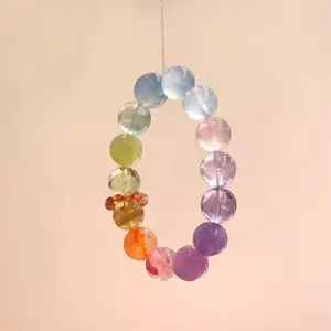 Rainbow Crystal Citrine Bracelet Large Particle Multi-treasure Aquamarine White Ghost Bracelet Girl Gift