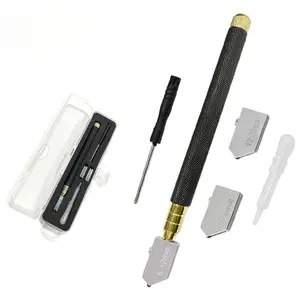 Glass knife set, oiled glass knife, hand-held black-handled mirror cutting knife, tile cutting blade