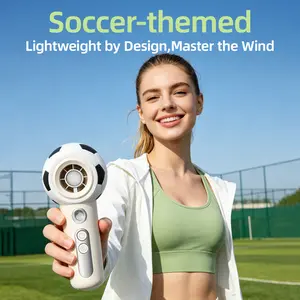 OLITE 2026 Upgraded Handheld Mist Fan, Portable High-Speed Spray Fan with Fine Mist Nozzle, 4 Adjustable Speeds & 2000mAh Battery, Stylish Electroplated Personal Fan for Travel, Sports, Soccer Games