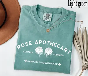 Comfort Colors Rose Apothecary Shirt, Schitt Creek Shirt,Rosebud Motel Shirt, Handcrafted with Care, Moira Rose Shirt, David Rose Shirt
