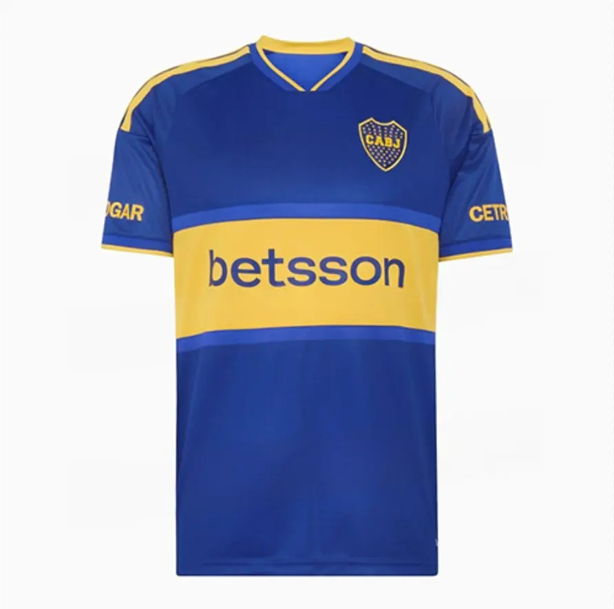 [FULL LOGO] - Boca Juniors 2027 Home Soccer Jersey | Unisex Blue Football Shirt with Yellow Chest Stripe - Personalized on Request