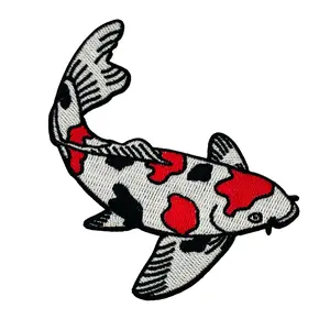 Koi Fish Embroidered Iron-on Patch