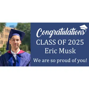 Customized Graduation Banner - premium canvas banner, Great price for your big day! beer flag Lightweight Photo