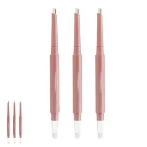 2-Piece Dual-Ended Under-Eye Brightening Sticks — Highlighter Pens for a Luminous Everyday Look | Silky-Smooth Texture | Eye Makeup Tools (Beige + Pink)